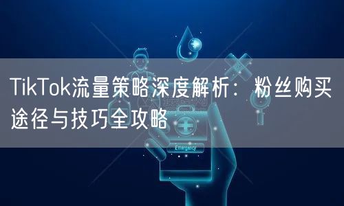 TikTok流量策略深度解析：粉丝购买途径与技巧全攻略