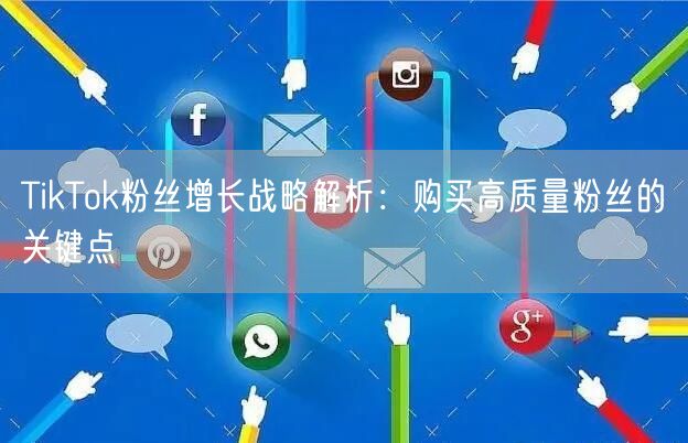 TikTok粉丝增长战略解析：购买高质量粉丝的关键点