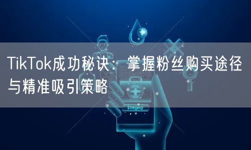 TikTok成功秘诀：掌握粉丝购买途径与精准吸引策略