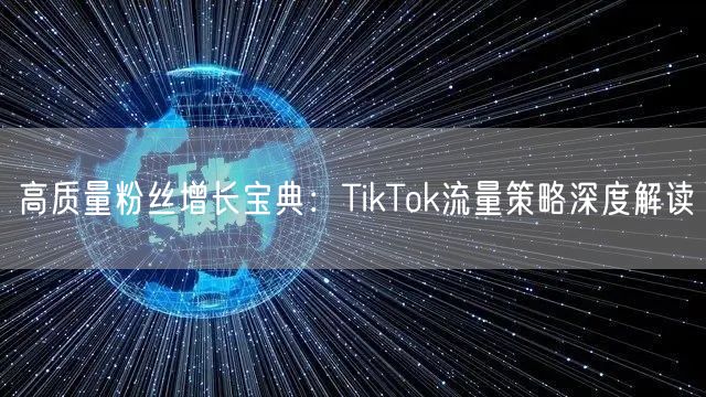 高质量粉丝增长宝典：TikTok流量策略深度解读