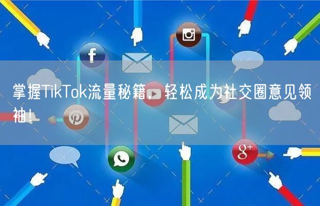 掌握TikTok流量秘籍，轻松成为社交圈意见领袖！