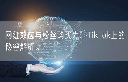 网红效应与粉丝购买力：TikTok上的秘密解析。