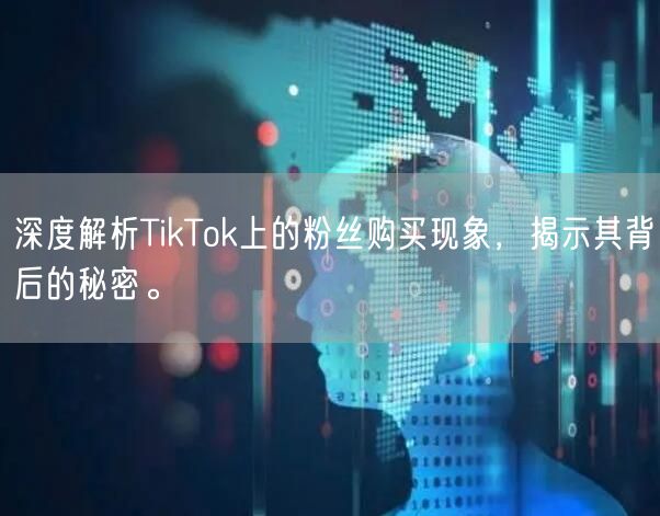 深度解析TikTok上的粉丝购买现象，揭示其背后的秘密。