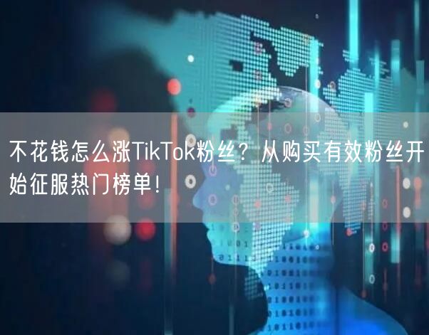不花钱怎么涨TikTok粉丝？从购买有效粉丝开始征服热门榜单！