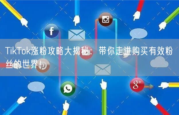 TikTok涨粉攻略大揭秘：带你走进购买有效粉丝的世界！