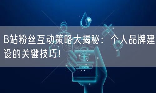 B站粉丝互动策略大揭秘：个人品牌建设的关键技巧！