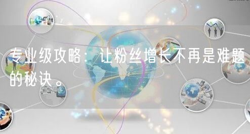 专业级攻略：让粉丝增长不再是难题的秘诀。