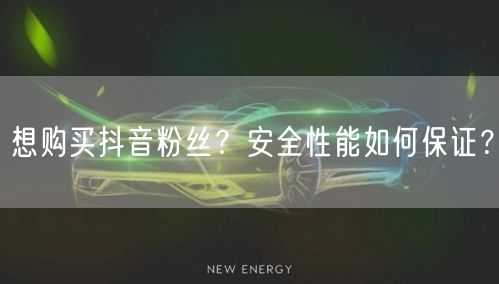 想购买抖音粉丝？安全性能如何保证？